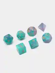 Бирюзовый игральные кости-дайсы для настольных и ролевых игр, 7 штук в наборе, Dungeons and Dragons
