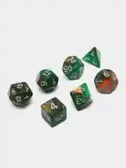 Лесной зеленый игральные кости-дайсы для настольных и ролевых игр, 7 штук в наборе, Dungeons and Dragons