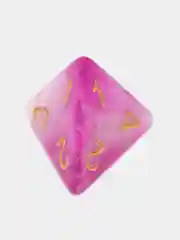 Фуксия игральные кости-дайсы для настольных и ролевых игр, 7 штук в наборе, Dungeons and Dragons