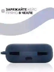 Темно-синий чехол на Huawei FreeBuds Lite/Honor FlyPods Lite для наушников КАРТОФАН, силикон матовый
