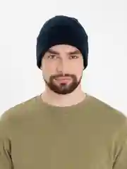 Темно-синий шапка черная, вязанная, двойная