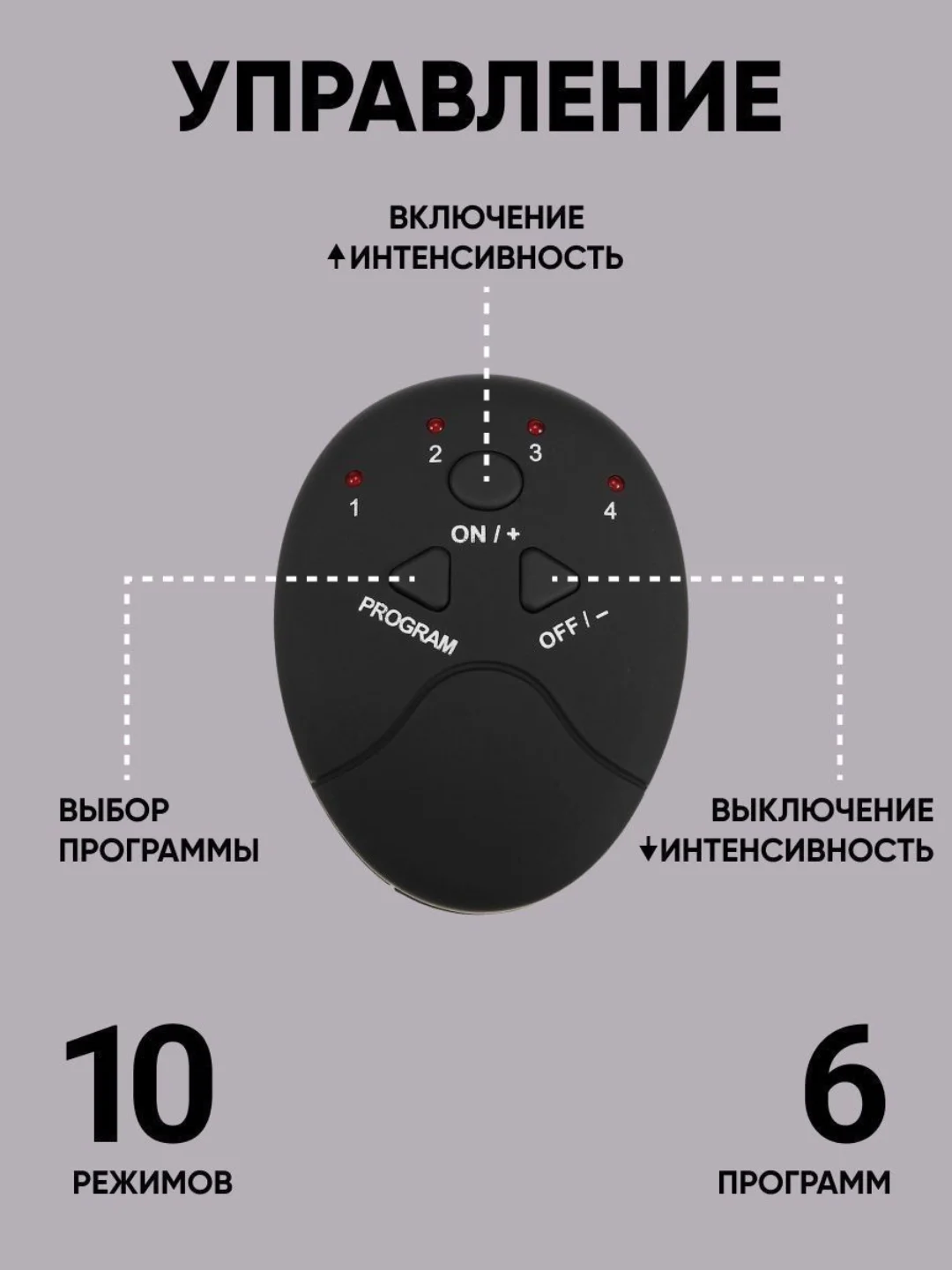 Миостимулятор электрический, массажер и тренажер для похудения, для пресса, ног и ягодиц
