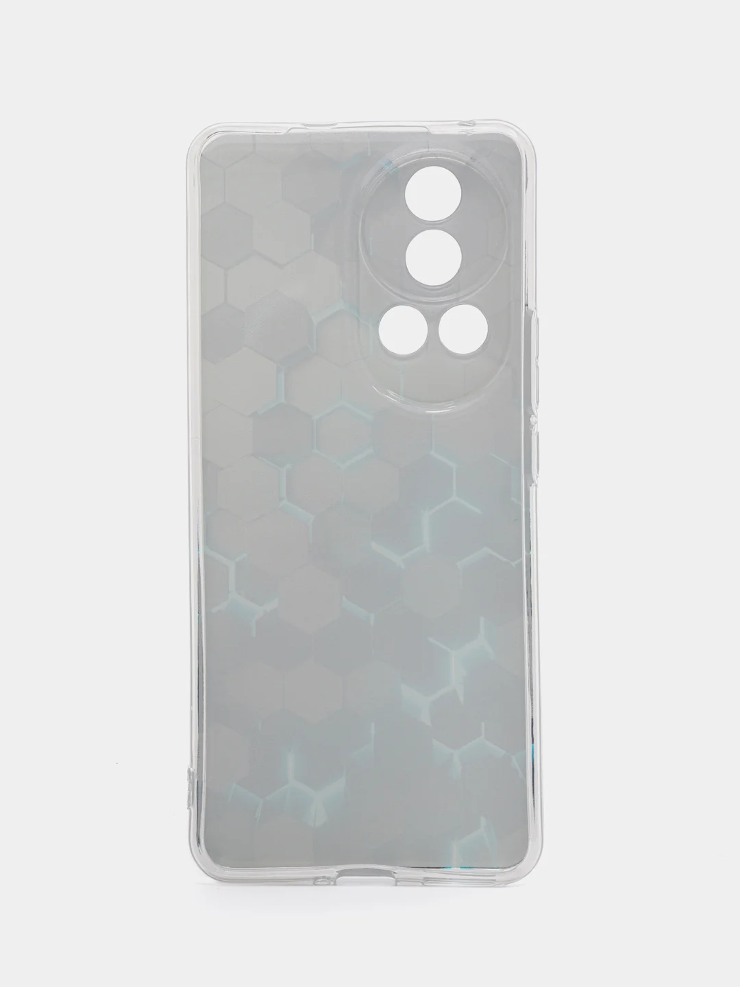 Бирюзовый чехол на Huawei Nova 12 Pro / Хуавей Нова 12 Про прозрачный, с рисунком, защита камеры