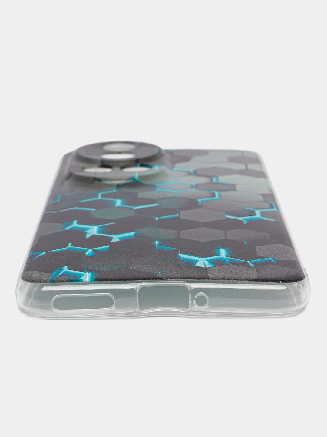Бирюзовый чехол на Huawei Nova 12 Pro / Хуавей Нова 12 Про прозрачный, с рисунком, защита камеры