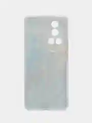 Голубой чехол на Huawei Nova 12 Pro / Хуавей Нова 12 Про прозрачный, с рисунком, защита камеры