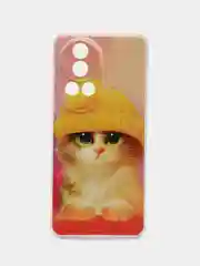 Желтый чехол на Huawei Nova 12 Pro / Хуавей Нова 12 Про прозрачный, с рисунком, защита камеры