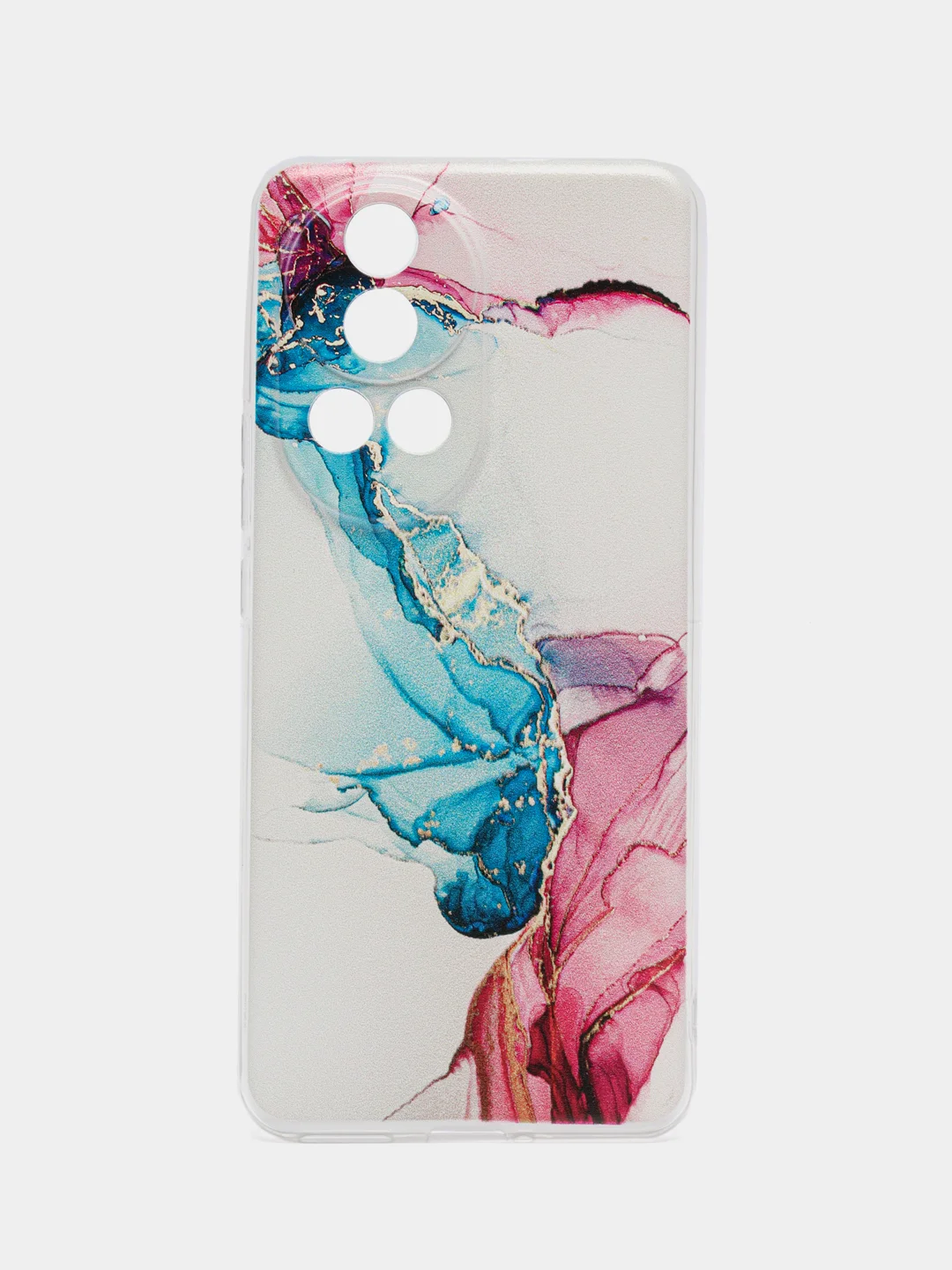 Ледяной чехол на Huawei Nova 12 Pro / Хуавей Нова 12 Про прозрачный, с рисунком, защита камеры