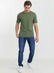 Хаки футболка мужская, хлопок, однотонная