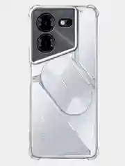Прозрачный чехол для Tecno Pova 5 Pro (5G) противоударный силиконовый BROSCORP с усиленными углами