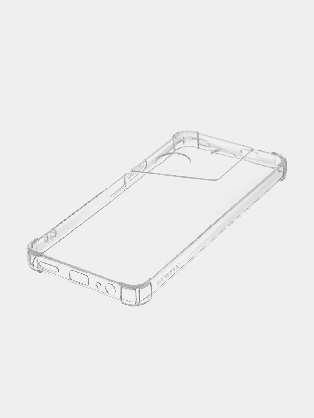 Прозрачный чехол для Tecno Pova 5 Pro (5G) противоударный силиконовый BROSCORP с усиленными углами