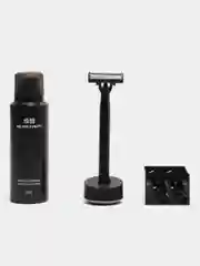 Черный набор для бритья Xiaomi Huanxing Lemon Razor (пена, подставка, бритвенный станок), H300-6