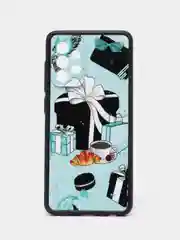 Бирюзовый чехол с рисунком на Samsung Galaxy A52 (Самсунг Галакси А52)