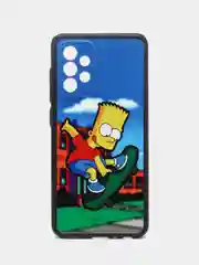 Голубой чехол с рисунком на Samsung Galaxy A52 (Самсунг Галакси А52)