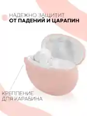 Розовый чехол на Huawei FreeBuds 4i для беспроводных наушников КАРТОФАН силиконовый матовый тонкий