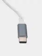 Серый usb-хаб, разветвитель на 4 порта Type-C, HUB 3.0 концентратор, переходник
