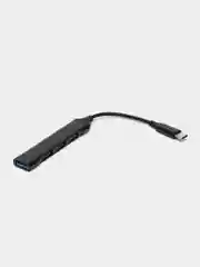 Черный usb-хаб, разветвитель на 4 порта Type-C, HUB 3.0 концентратор, переходник