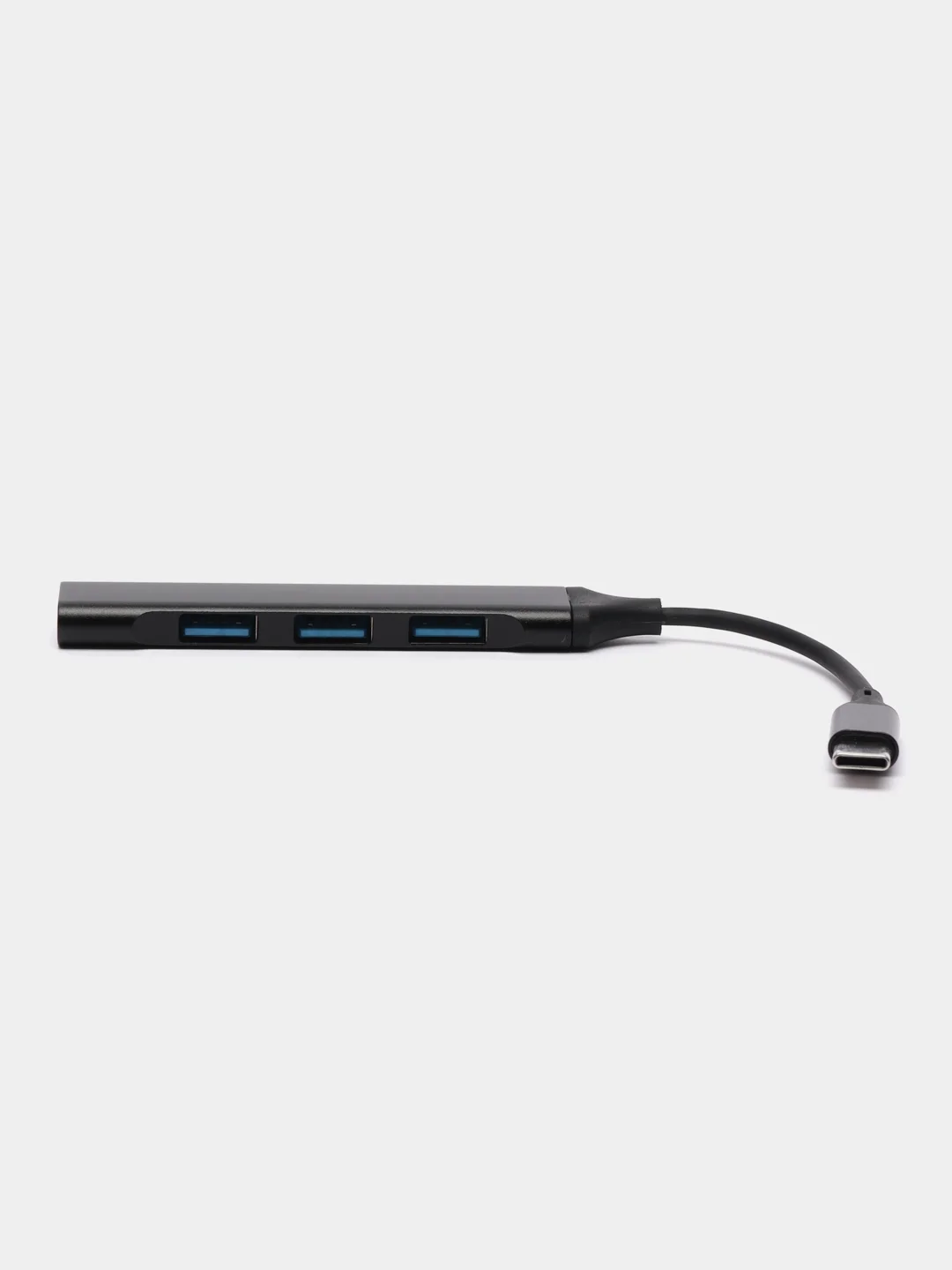 Черный usb-хаб, разветвитель на 4 порта Type-C, HUB 3.0 концентратор, переходник
