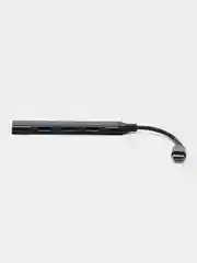 Черный usb-хаб, разветвитель на 4 порта Type-C, HUB 3.0 концентратор, переходник