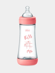 CHICCO Бутылочка Perfect5 Girl 4мес.+,сил.соска быстр.поток,РР,300мл. NEW