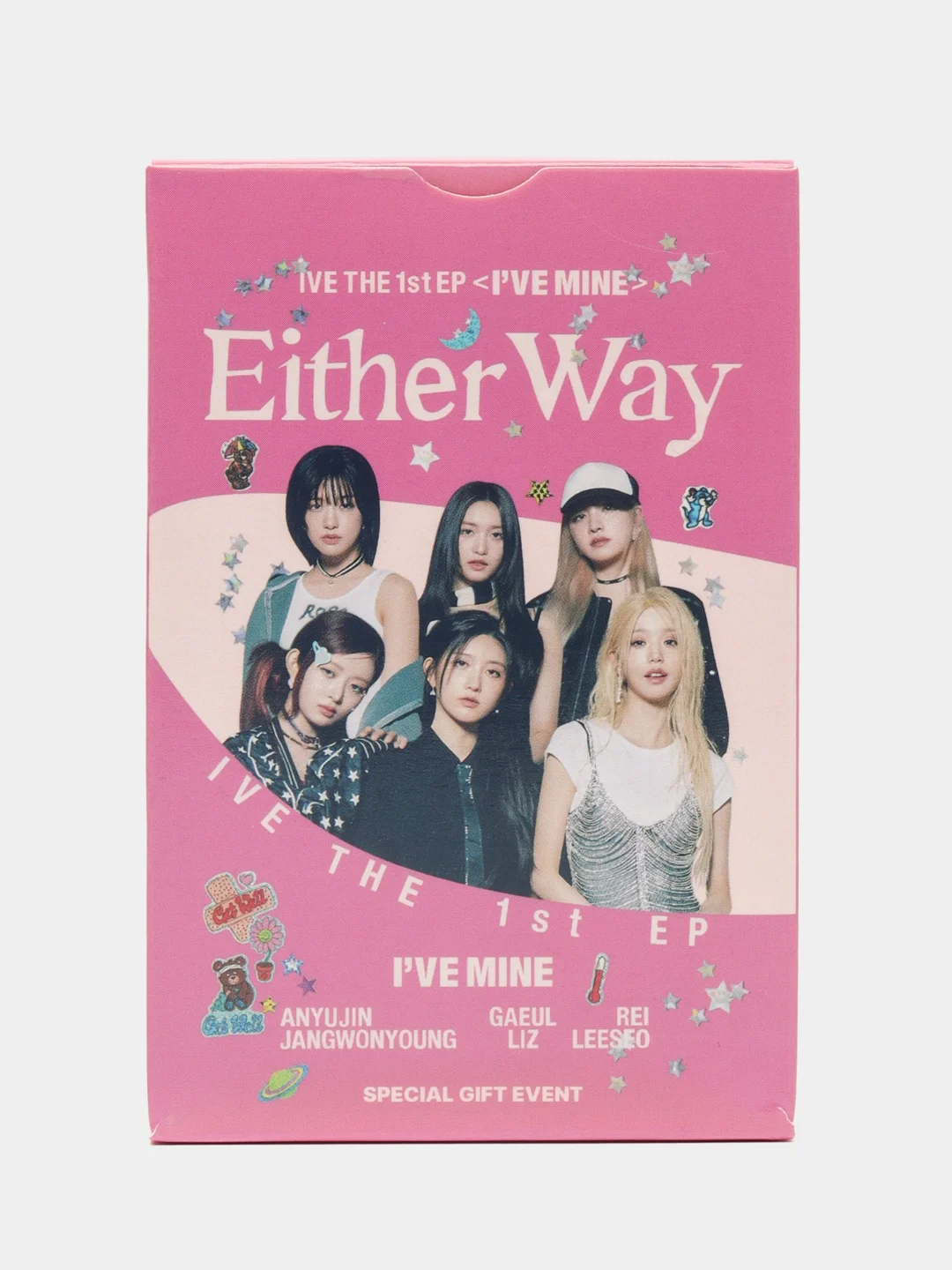 Розовый карточки женских kpop групп IVE, ITZY - 55 штук