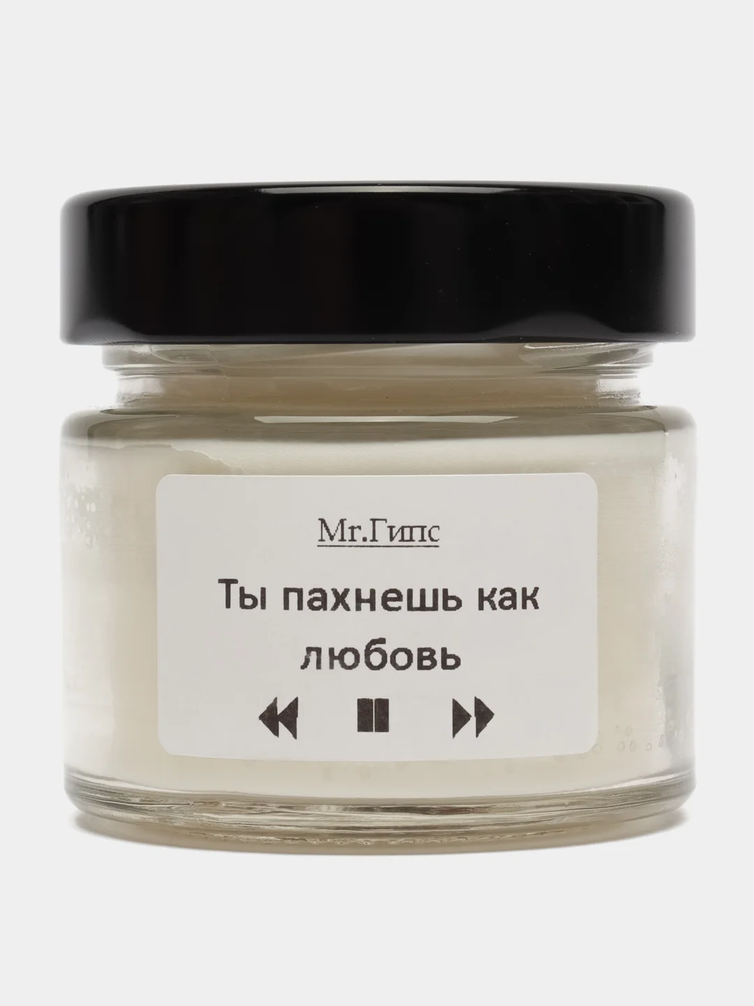 Белый свеча ароматическая в банке, 100 мл