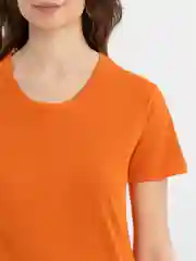 Оранжевый футболка женская, хлопок