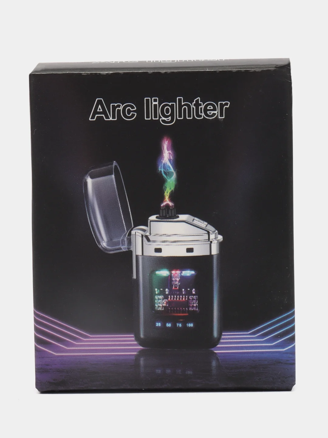 Черный зажигалка электронная USB, плазменная спираль