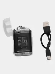 Черный зажигалка электронная USB, плазменная спираль