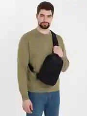 Черный мужская сумка через плечо, водооталкивающая