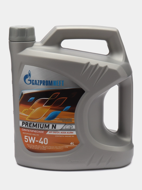 Масло моторное, Gazpromneft Premium N 5W-40, синтетическое, 4 л, API SN/CF, ACEA A3/B4