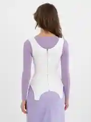 Белый топ, корсет женский