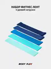 Темно-синий фитнес резинка лента спортивная эспандер для йоги и пилатеса, набор 5шт и поштучно