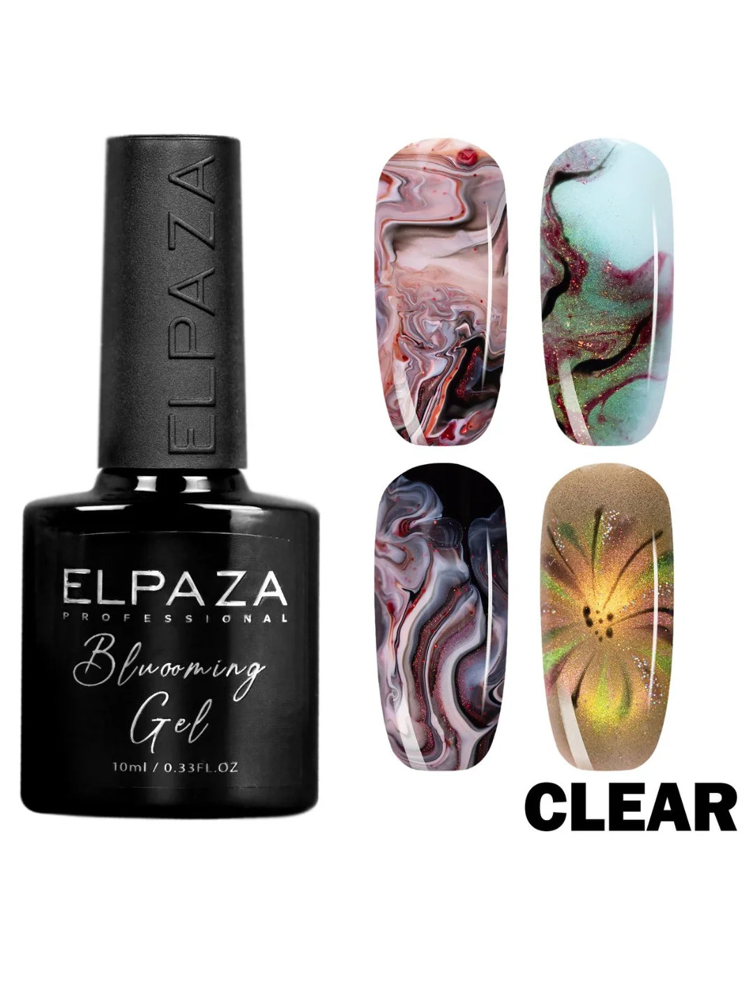 Прозрачный база Elpaza (Эльпаза) Bluooming gel Black, основа для растекания, 10 мл