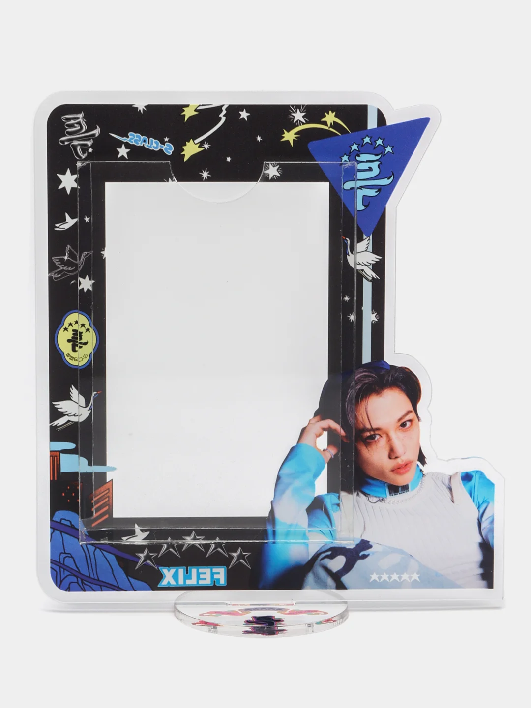 Голубой фоторамка Stray Kids 5-STAR для Kpop карт, рамка для кпоп, RockStar стрэй кидс