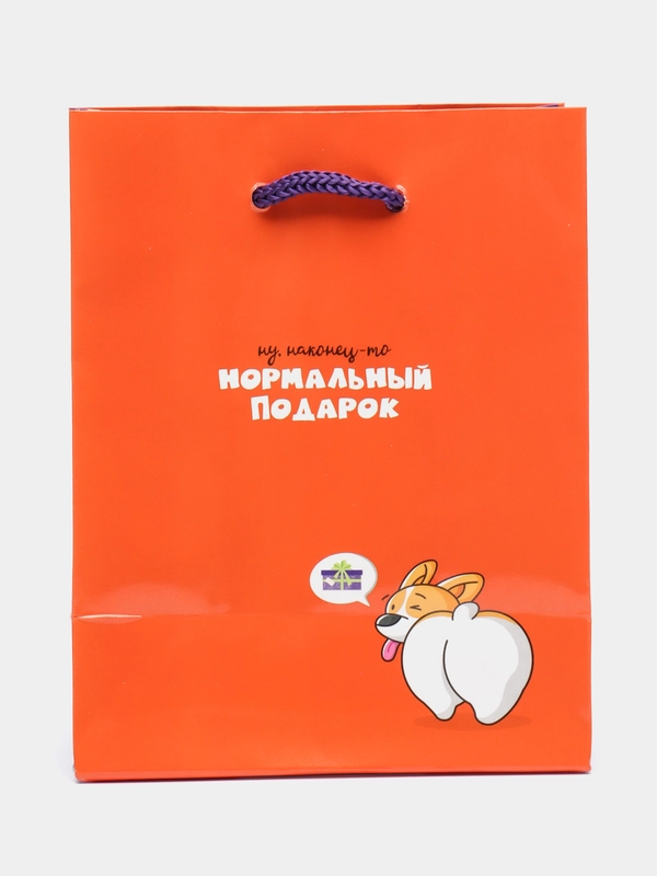 Пакет подарочный 11*14*6,5см ArtSpace "Нормальный подарок", ламинированный