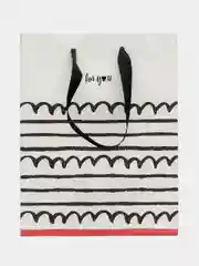 Пакет подарочный 18*23*10см Meshu "Spirals and lines", отд. фольгой, крафт