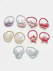 Коралловый детские резинки для волос с наполнителями, набор из 10 штук