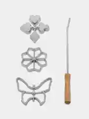 Серый металлик формы для хвороста металлические, 3 шт