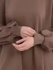 Коричневый костюм брючный женский мусульманский