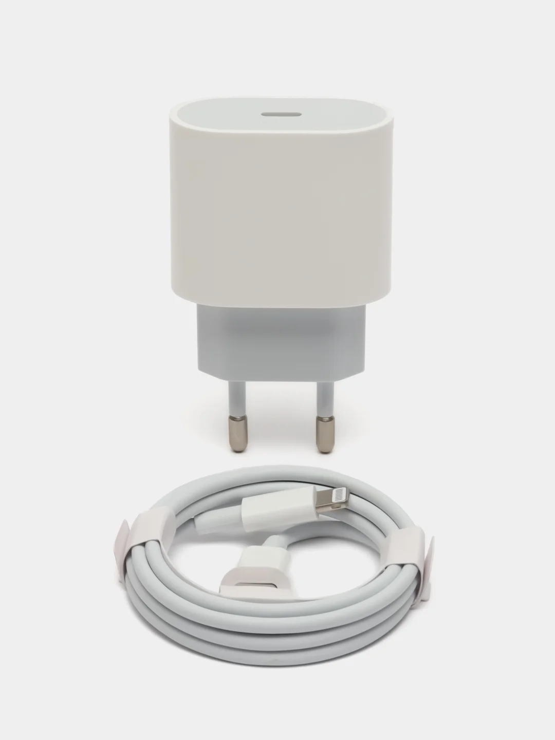 Зарядник для iPhone (Айфон), блок питания и кабель Type-C на Lightning, мощность 20W