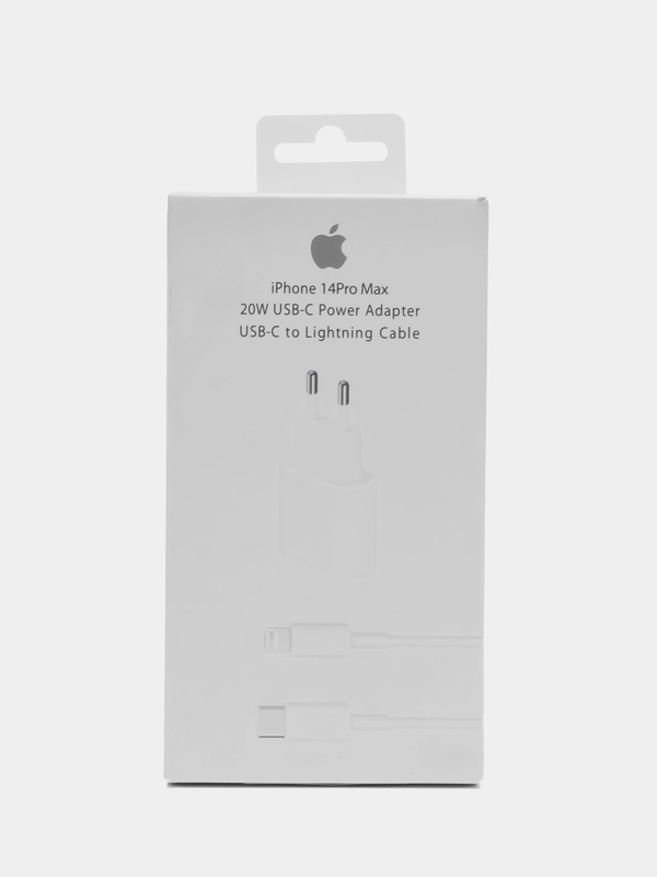 Зарядник для iPhone (Айфон), блок питания и кабель Type-C на Lightning, мощность 20W