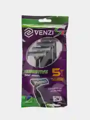 VENZI Одноразовые бритвенные станки 2 лезвия, в пакете 5 шт