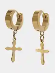 Бежевый серьги Крестики