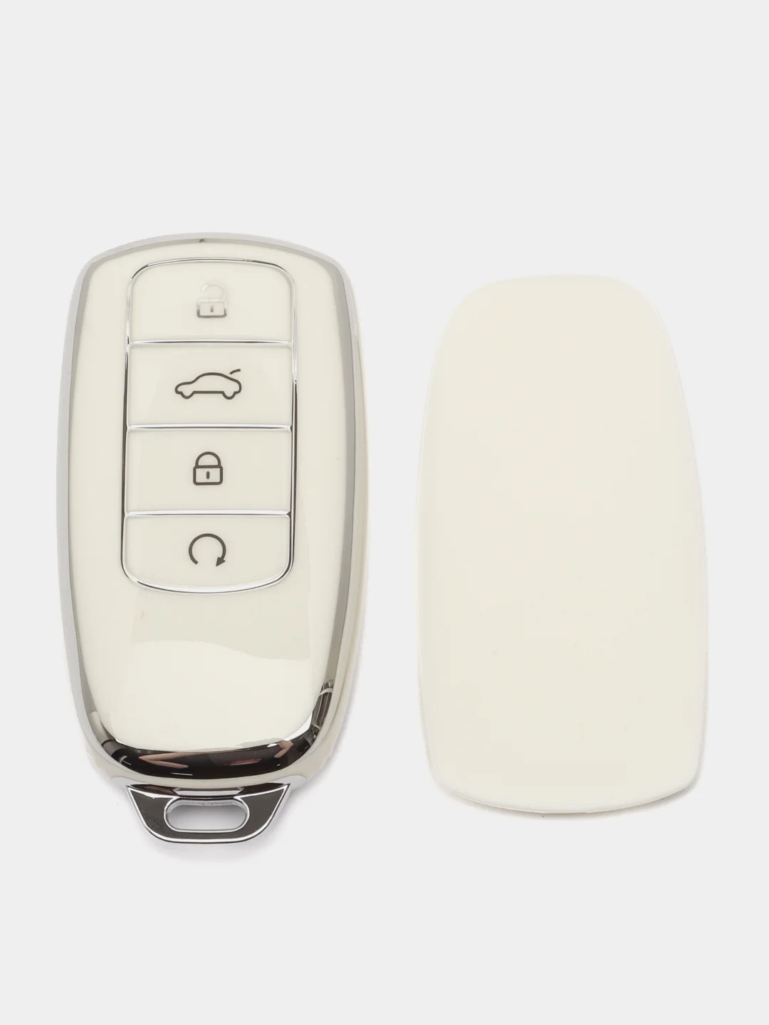Белый чехол для смарт ключа Chery Tiggo 8 Pro/8 Pro Max/7 Pro Max/OMODA C5/Arrizo 8