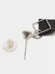 Серьги длинные прозрачно-фиолетовый камень