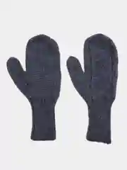 Синий меланж варежки