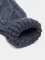 Синий меланж варежки