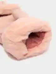 Розовый зимние варежки-перчатки с мягкими ушками