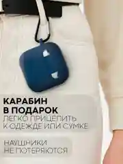 Синий чехол на Xiaomi Redmi Buds 3 для беспроводных наушников КАРТОФАН силиконовый матовый