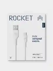 Кабель USB-A - USB-C 1м, оплётка TPE ROCKET Flex
